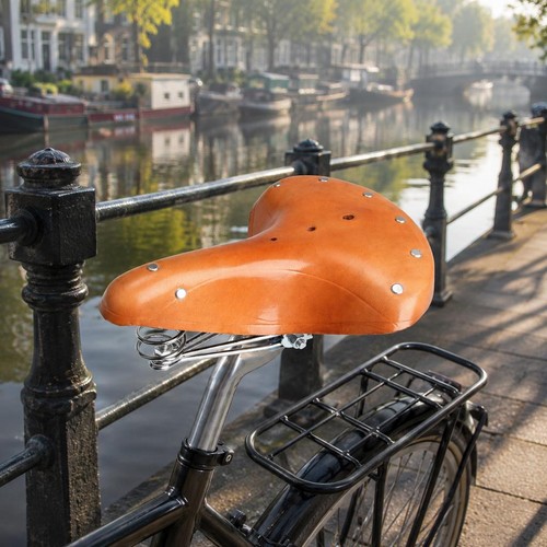 Selle vélo cuir vintage avec - selle,