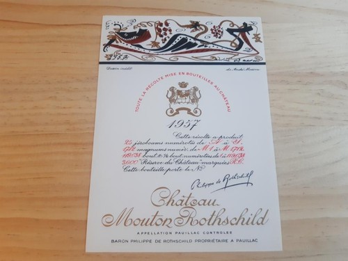 étiquette vin chateau - , mouton