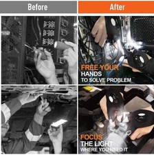 1 Paire Gant Led Mecanique Bricolage  Lampe Etanche Pêche Torche Camping Survie