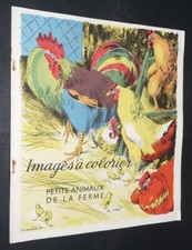 EDITIONS WILLEB ANNEES 1950 ALBUM A COLORIER ANIMAUX FERME COLORIAGE ENFANTS