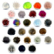 Fausse Fourrure Pompon Avec Fil 15 - 17 CM Pompon de Chapeaux 26 Couleurs