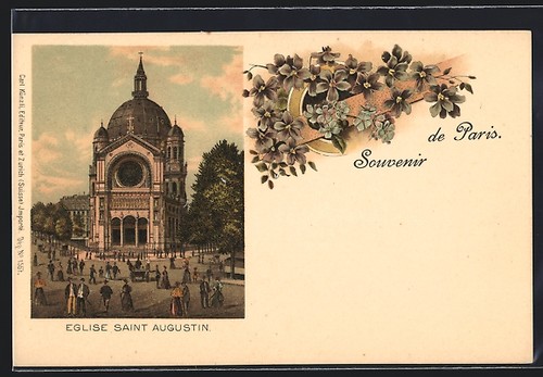 Lithographie paris eglise - lithographie, paris,