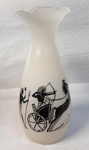 Vintage egyptian themed glass - vintage,