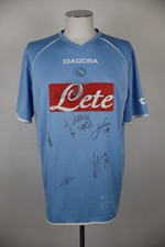 Diadora Napoli Maillot De Football Homme Tg XL Trikot Jersey Autographes 2007/08