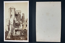 France, ruines du donjon de Lavardin Vintage cdv albumen print CDV, tirage a