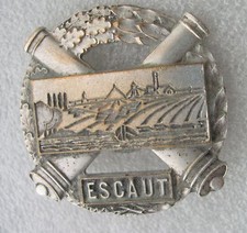 INSIGNE 54° REGIMENT D'INFANTERIE DE FORTERESSE ESCAUT   MANQUE EPINGLE