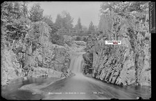 Remiremont, Saut de la Cuve, Plaque verre photo, négatif noir & blanc 13x21 cm