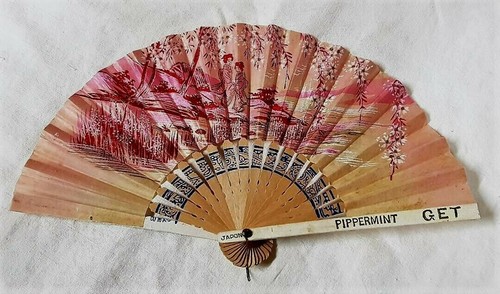Ancien eventail japonais - eventail,