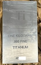 Lingot Titane fin 995 1 kg. investissement/collection.