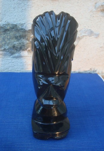 V59 belle statue obsidienne - v59,