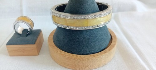 Bracelet bague signé - et,