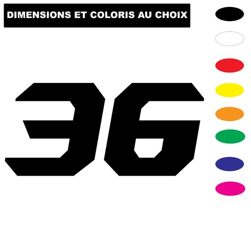 Numéro sticker personnalisé