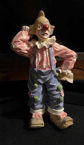 Clown figurine résine - clown,