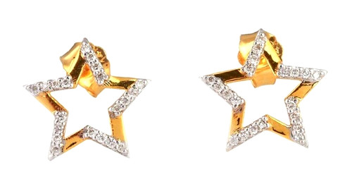Boucles oreilles diamant - boucles, en