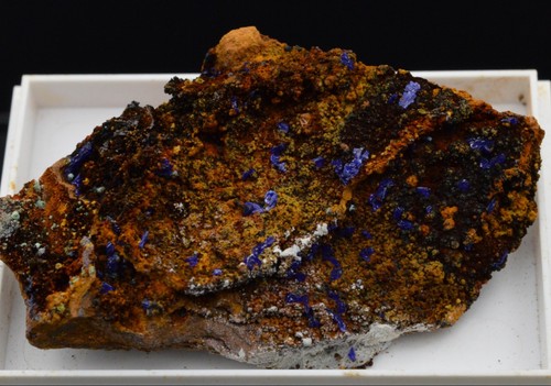 Azurite micromount - azurite,