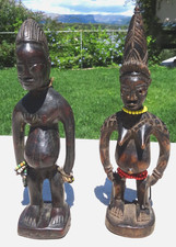Statuettes Jumeaux  Ibeji  25 cm  Nigéria   Art Africain