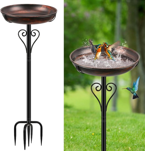Metal bird bath for outside - bath,