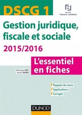 DSCG 1 - Gestion juridique, fiscale et sociale 2015/2016 - 5e édition - L'e