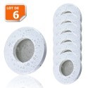 6 Spots LED Encastrables Blanc Etanche IP44 Pour Salle de Bain Blanc Chaud