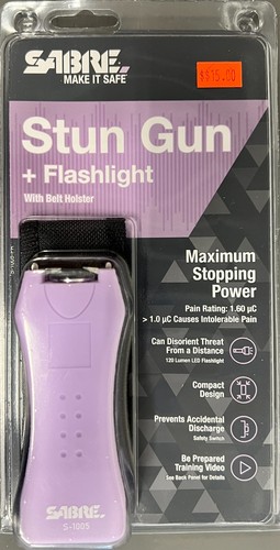 Sabre stun gun flashlight - sabre, +