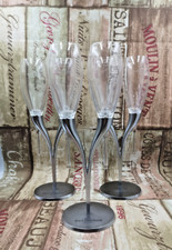 3 Doubles Moet Chandon P. Di Meo Reso Design Metal Stand Champagne Glasses
