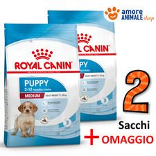 2 SACS - Royal Canin Chien MEDIUM Chiot → 15 Kg + CADEAU - Croquettes Chien