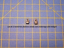 Lot de 2 ou 4 lanternes arrière FACTICES sans LED / locomotive vapeur JOUEF HO