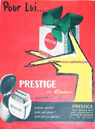 Publicite couleur calor rasoir - publicite,