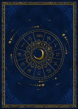 Grimoire vierge astrologique : bleu