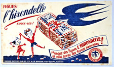 BUVARD - FIGUES L'HIRONDELLE - GARÇON FILLE OISEAU FIGUES D'ALGÉRIE ILLUSTRATEUR