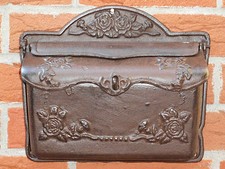 Boîte Aux Lettres En Fonte Décor Historique De Roses Brun Antique