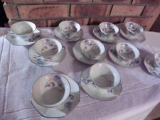 ANCIEN SERVICE A CAFE THE 10 TASSES ET SOUS TASSES PORCELAINE DE LIMOGES 1930