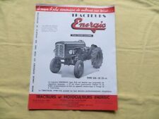 Tracteurs ENERGIC type 518 - dépliant publicitaire