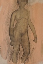 Auguste RODIN : Femme africaine nue, GRAVURE signée, 1949