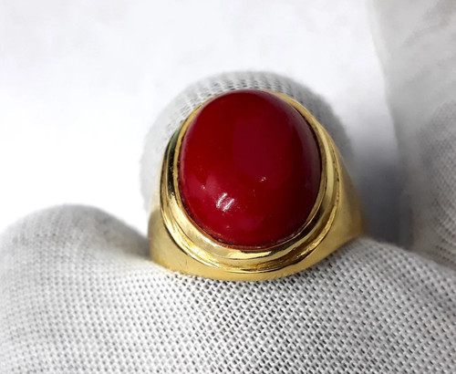 Bague corail rouge bague