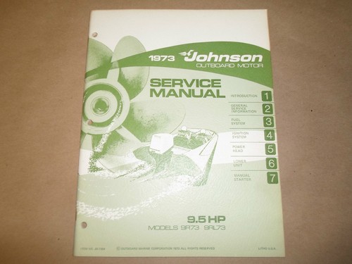 1973 johnson hors bord - johnson, service