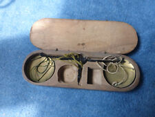 ancienne balance miniature Trebuchet pharmacien bijoutier boitier bois vintage 