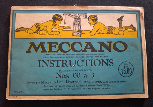 Meccano manuel instruction - meccano, d'instruction