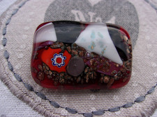 ❤️ BROCHE ANCIENNE ❤️ verre de MURANO - incrustations millefiori