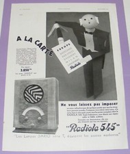 RADIOLA POSTE DE RADIO -MENU
