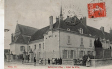 CPA SELLES SUR CHER HOTEL DE VILLE/TAMPON 5/2/12/ECRITE/OBLITEREE