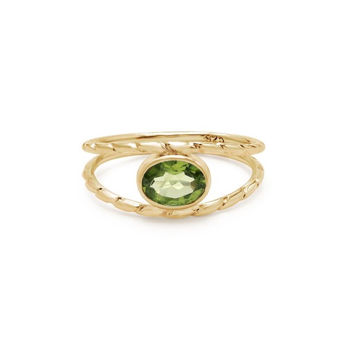 Bague péridot argent - en,