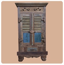 Recyclage en Bois de Teck Armoire Vieux Chêne Massif " Ubud 1 "