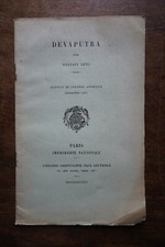 SYLVAIN LEVI : DEVAPUTRA , FASCICULE, LIBRAIRIE GEUTHER, 1934, 21 PAGES.