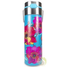 Bouteille isotherme Poppy blue Leeza gourde thermos nomade voyage
