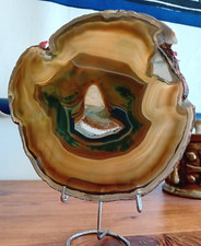 Grande Tranche Agate du Brésil  20 cm x 19 cm