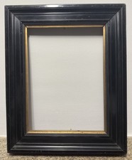 Ancien cadre noir Napoléon III 4F Feuillure: 34x25,5cm Vue:33x24cm Entier:45x37