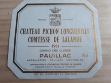 étiquette vin chateau pichon - étiquette,