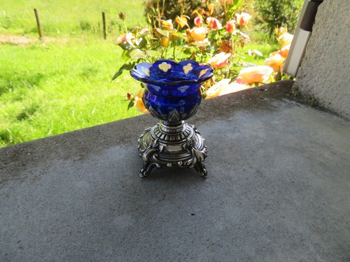 Ancien saleron cristal - cristal, et