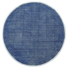 Handmade Coton Rond Tapis